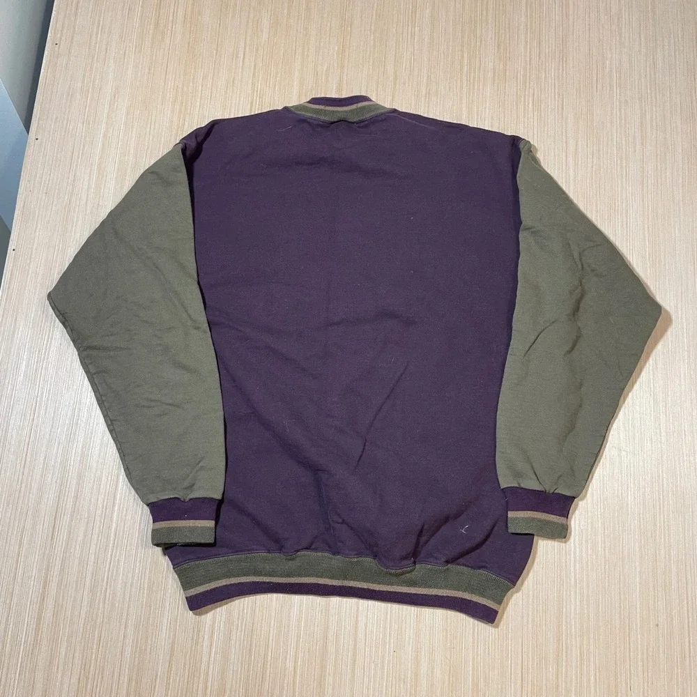 LA Loving Sweatshirt Mens Saint Josephs College Colorblock Elbow Patch Purple L